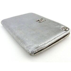 CHANEL Card Case Silver gold Women Authentic secondhand